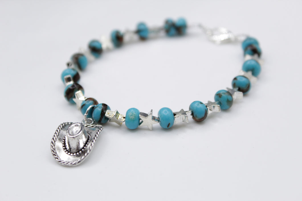 Cowgirl hat bracelet