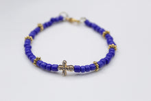 Load image into Gallery viewer, Royal blue cross bracelet