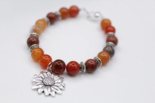 Sunflower bracelet crystal