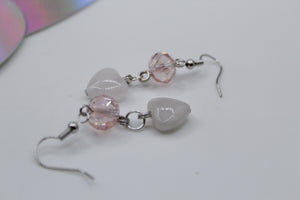Rose quartz earrings