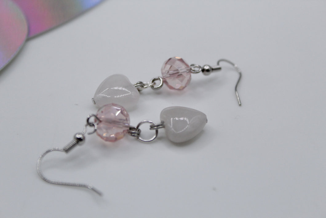 Rose quartz earrings