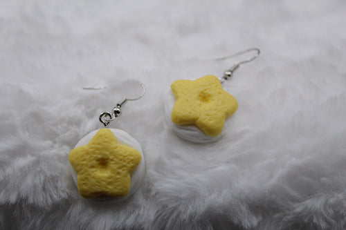 Kirby star earrings