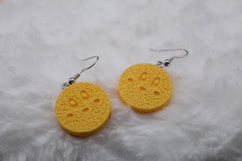Kirby cookie earrings