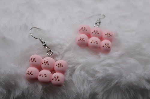 Kirby food rolls earrings (not real food)