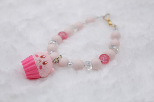 Kirby cupcake bracelet