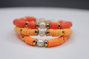 Shades of orange bracelet