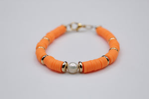 Shades of orange bracelet