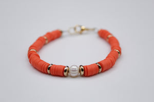Shades of orange bracelet