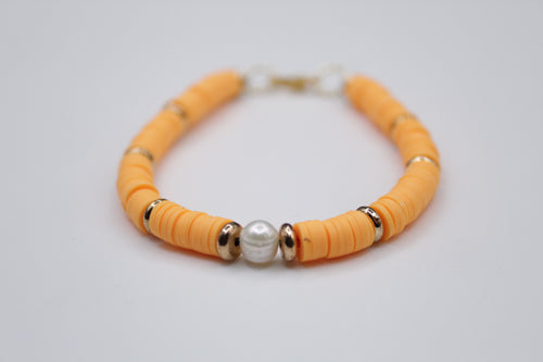 Shades of orange bracelet