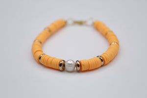Shades of orange bracelet
