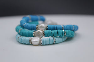 Shades of blue bracelet