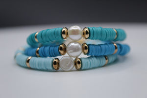 Shades of blue bracelet