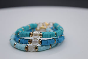 Shades of blue bracelet
