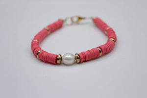 Shades of red bracelet