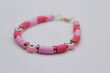 Load image into Gallery viewer, Pink evil eye bracelet