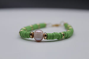 Shades of green bracelets
