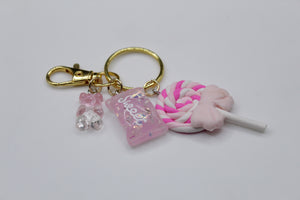 Pink candy purse charm