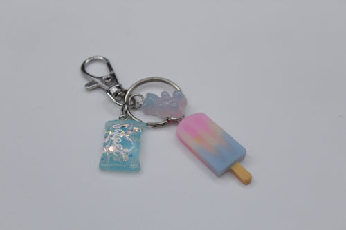 Blue sweets purse charm