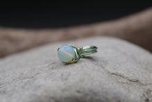 Load image into Gallery viewer, Man made opal ring