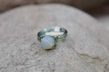 Load image into Gallery viewer, Man made opal ring