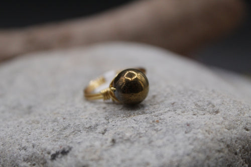 Fools gold  crystal ring