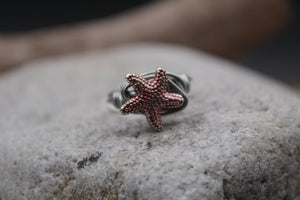 Red starfish ring