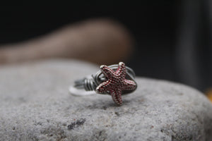 Red starfish ring