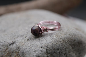 Dragon eye crystal ring