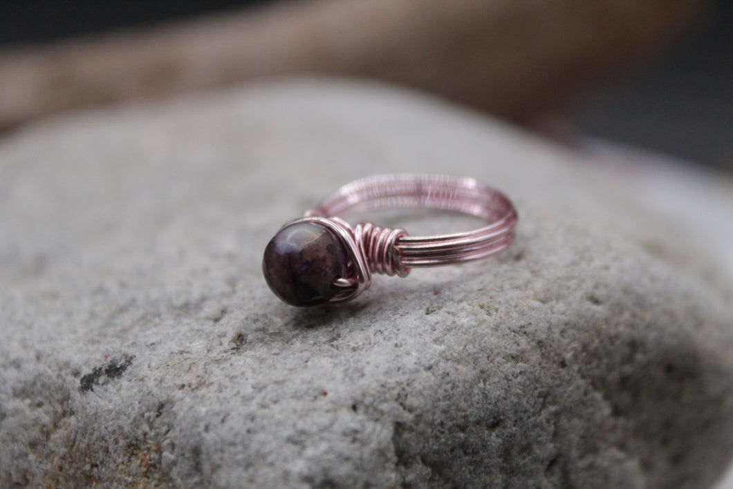 Dragon eye crystal ring