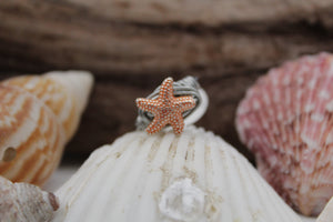 Orange sea star ring