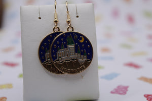 Hogwarts earrings day/night