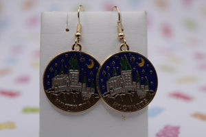 Hogwarts earrings day/night