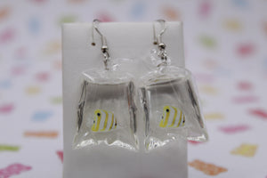 Yellow fishy earrings